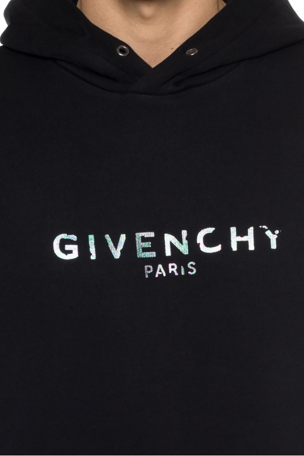 Givenchy blurred hot sale logo hoodie